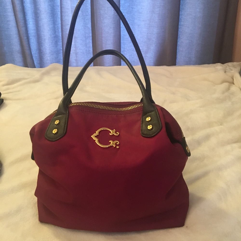 C.Wonder Nylon Burgundy Tote